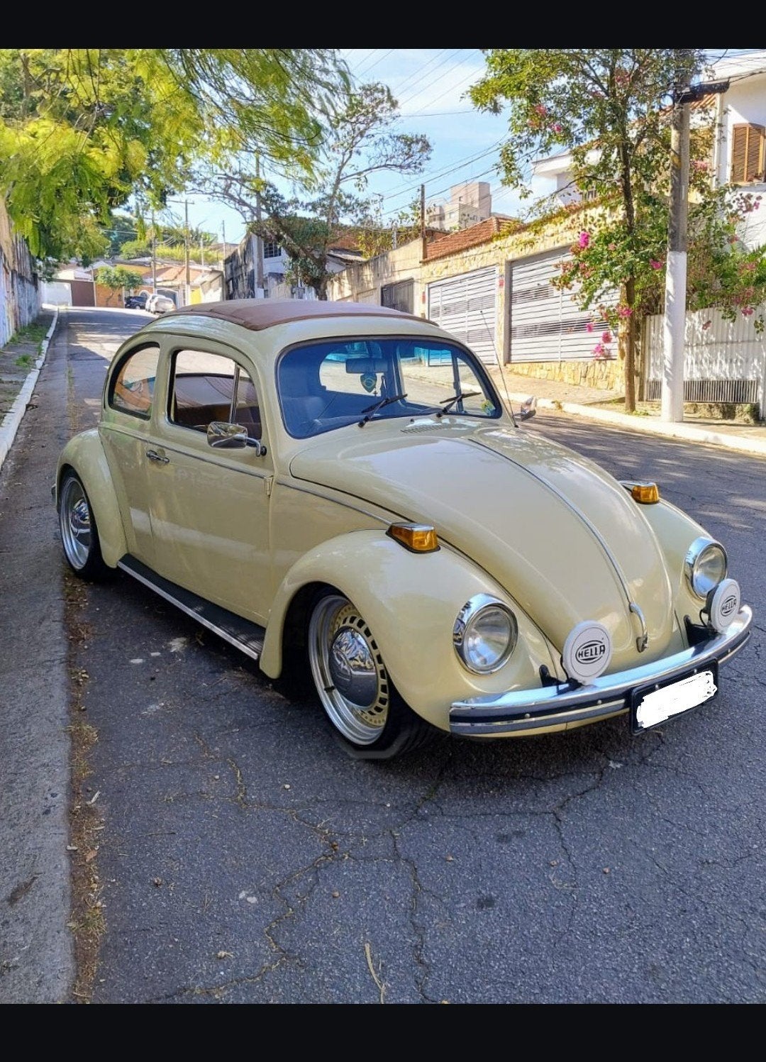 VW Cox / Fusca 1600 Resto-Cal (1977)  Ragtop, Achat, Beige, Essence, Propulsion arrière