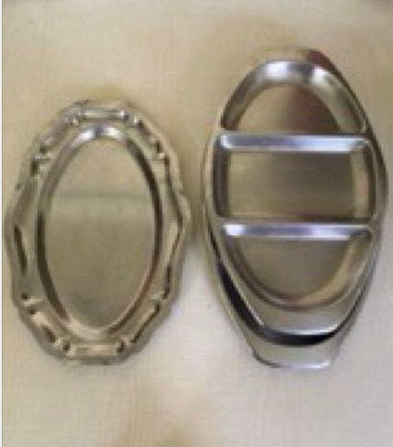 Assiette Plateau Tray Dish inox, Maison & Meubles, Cuisine | Vaisselle, Enlèvement, Utilisé, Plateau