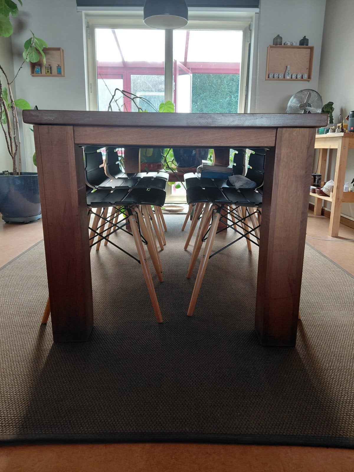 Grande table à manger en chaîne massif, Enlèvement