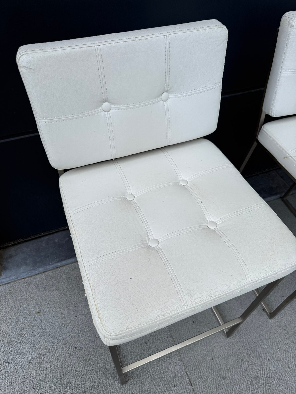 5x Tabourets de bar, Maison & Meubles, Tabourets de bar, Utilisé, 60 à 90 cm, Synthétique, Métal, 5 tabourets ou plus, Avec repose-pieds