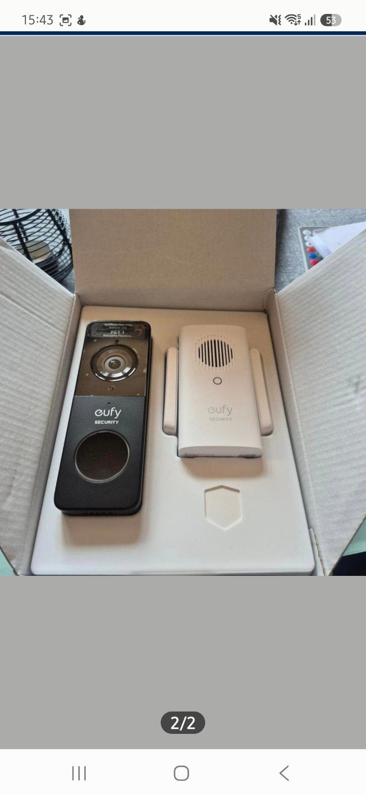 Eufy camera deurbel, Maison & Meubles, Sonnettes, Neuf, Sans fil, Capteur de détection de mouvement, Compatible avec les smartphones
