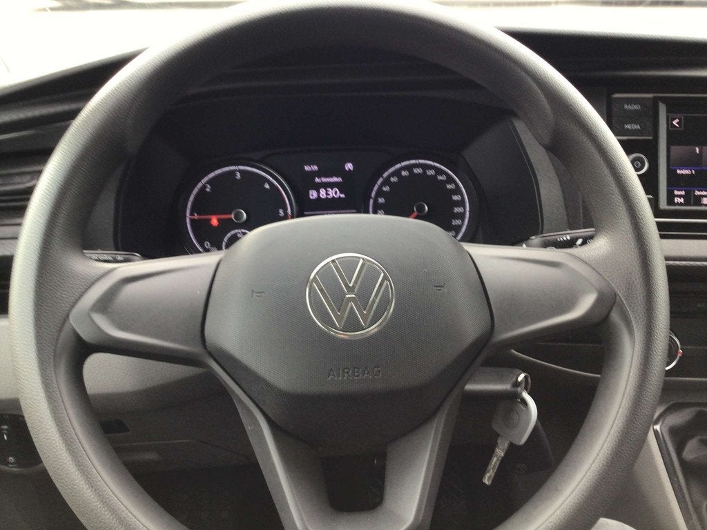 Volkswagen T6.1 Transporter 20tdi dubbel/cabine 6plaatsen 20, Auto's, Volkswagen, Stof, Gebruikt, 4 cilinders, Wit