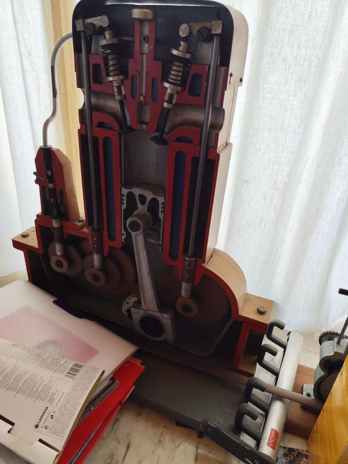 Doorsnede motor, Ophalen