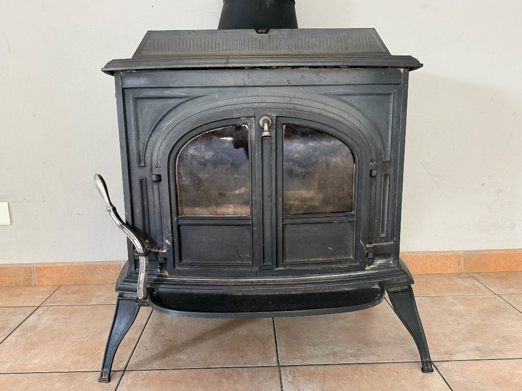 Vermont Castings Vigilant gietijzeren hout-/kolenkachel, Ophalen, Gebruikt, Vrijstaand, Hout