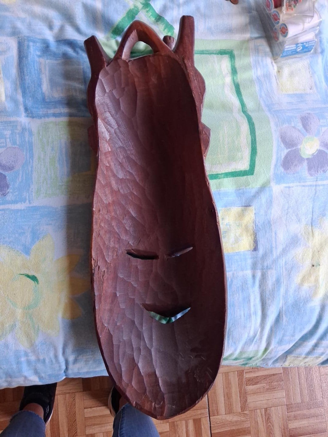 houten wandmasker ha ndgesneden– vintage, Afrika, Masker, Op te hangen, Ophalen