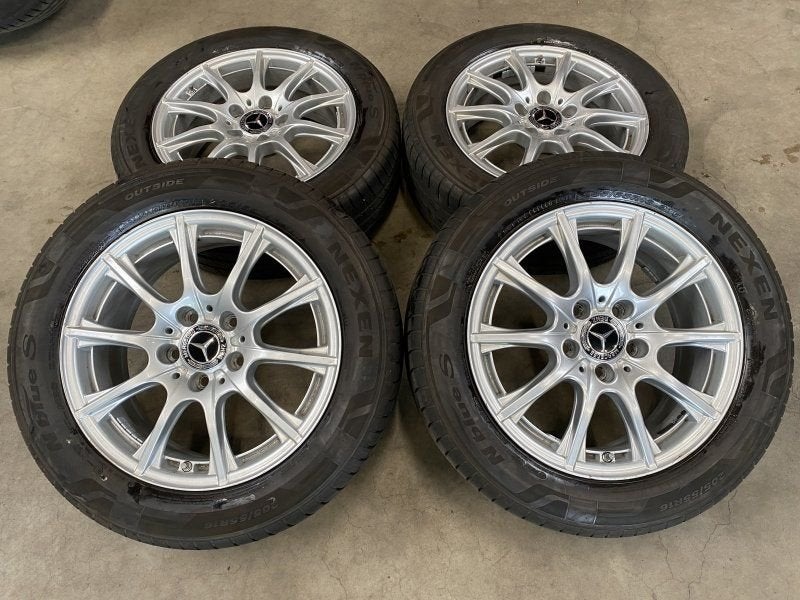 16 inch originele velgen + zomerbanden Mercedes A B klasse C, Pneus et Jantes, 16 pouces, Pneus été, -