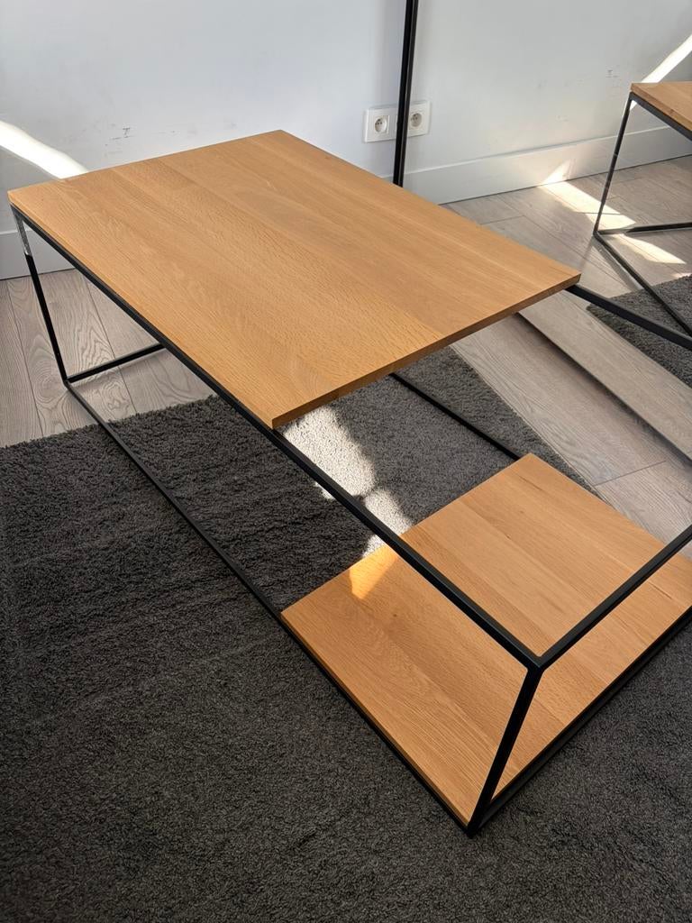 Table basse moderne, 100 à 150 cm, Moins de 50 cm, Chêne, Comme neuf