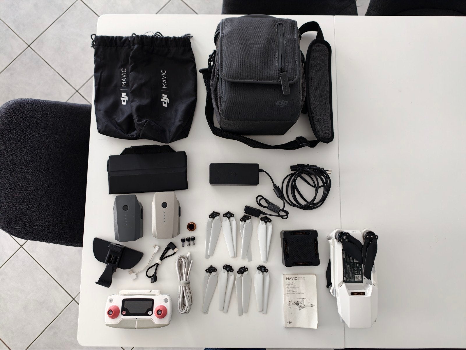 DJI Mavic Pro Alpine White kit complet et entretenu, TV, Hi-fi & Vidéo, Drones, Drone avec caméra, 250 à 900 g, Retour au point de départ