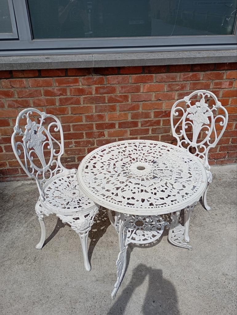 Tuinset met 2 Stoelen, Aluminium, Tuinset, Eettafel, Ophalen