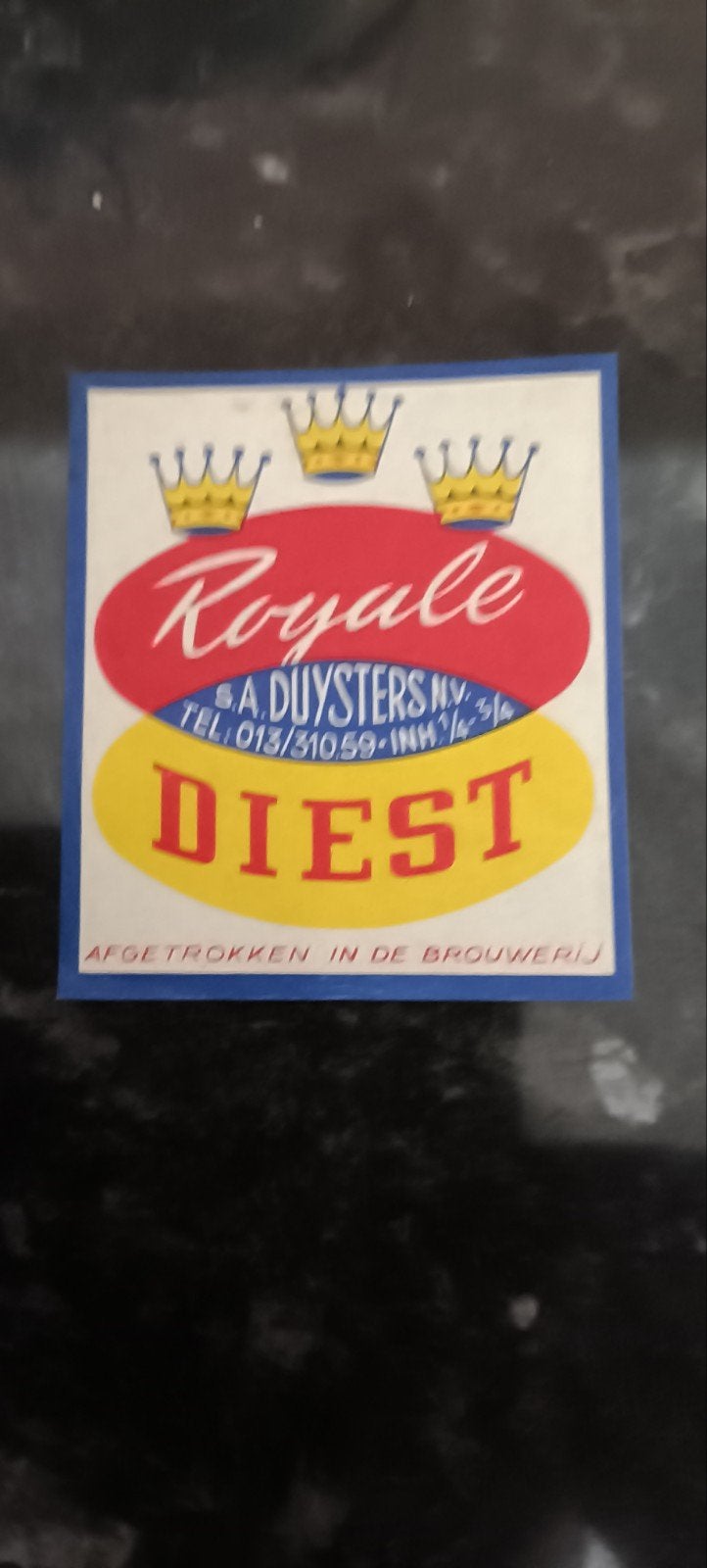 oud bieretiket royale br Duysters Diest, Ophalen of Verzenden