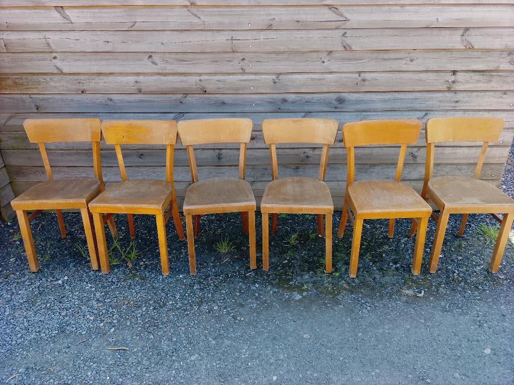 Retro stoelen, Ophalen, Gebruikt, Bruin, Vijf, Zes of meer stoelen