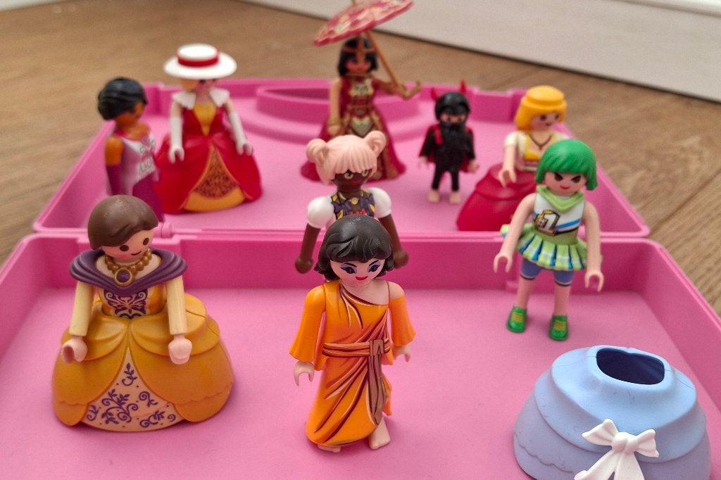 PLAYMOBIL roze opbergkoffer en prinsessen, Kinderen en Baby's, Ophalen, Complete set, Fantasy, Zo goed als nieuw