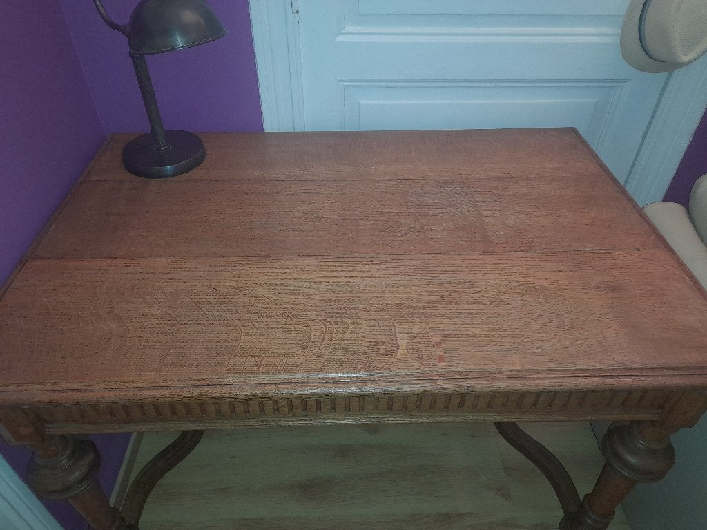 Table Bureau en Chêne Style Tête de Lion, Enlèvement
