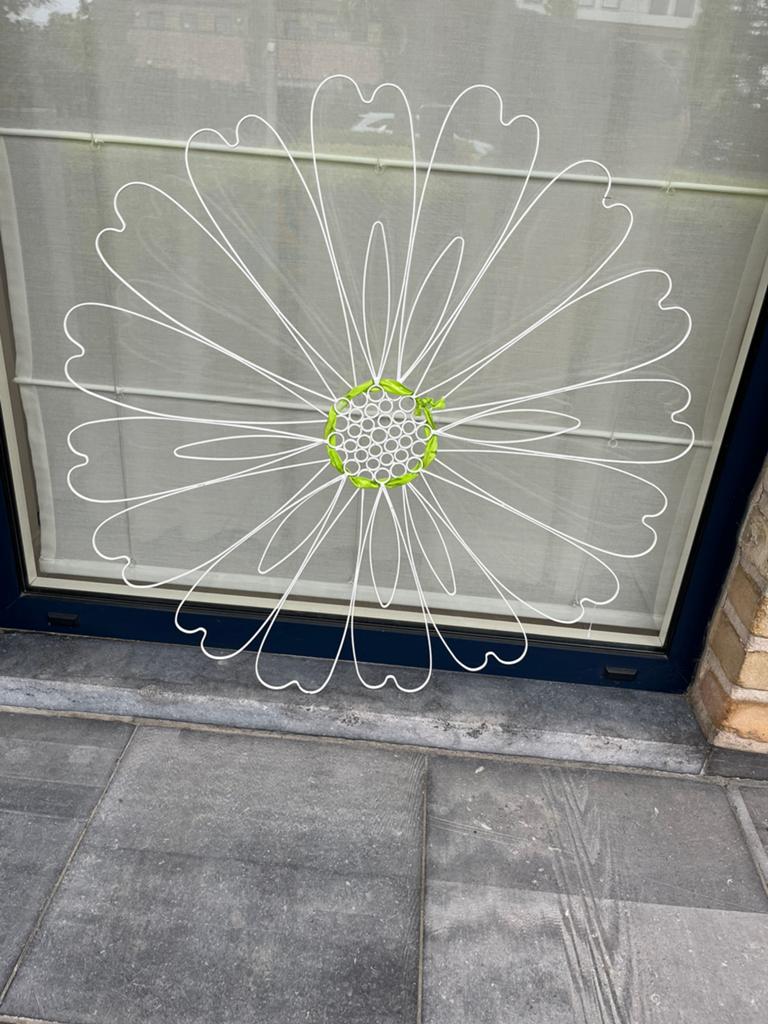 Decoratie bloem en vaas, Huis en Inrichting, Woonaccessoires | Vazen, Ophalen, Zo goed als nieuw