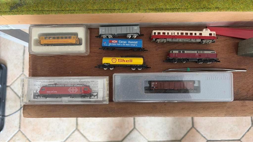 Ensemble complet train Marklin mini club Z, Autres marques, Analogique, Enlèvement, Set de Trains