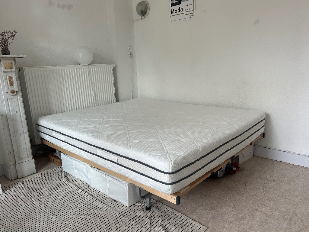 Matelas de haute qualité + sommier à lattes 160x200 cm, Maison & Meubles, Chambre à coucher | Matelas & Sommiers, Comme neuf, Matelas