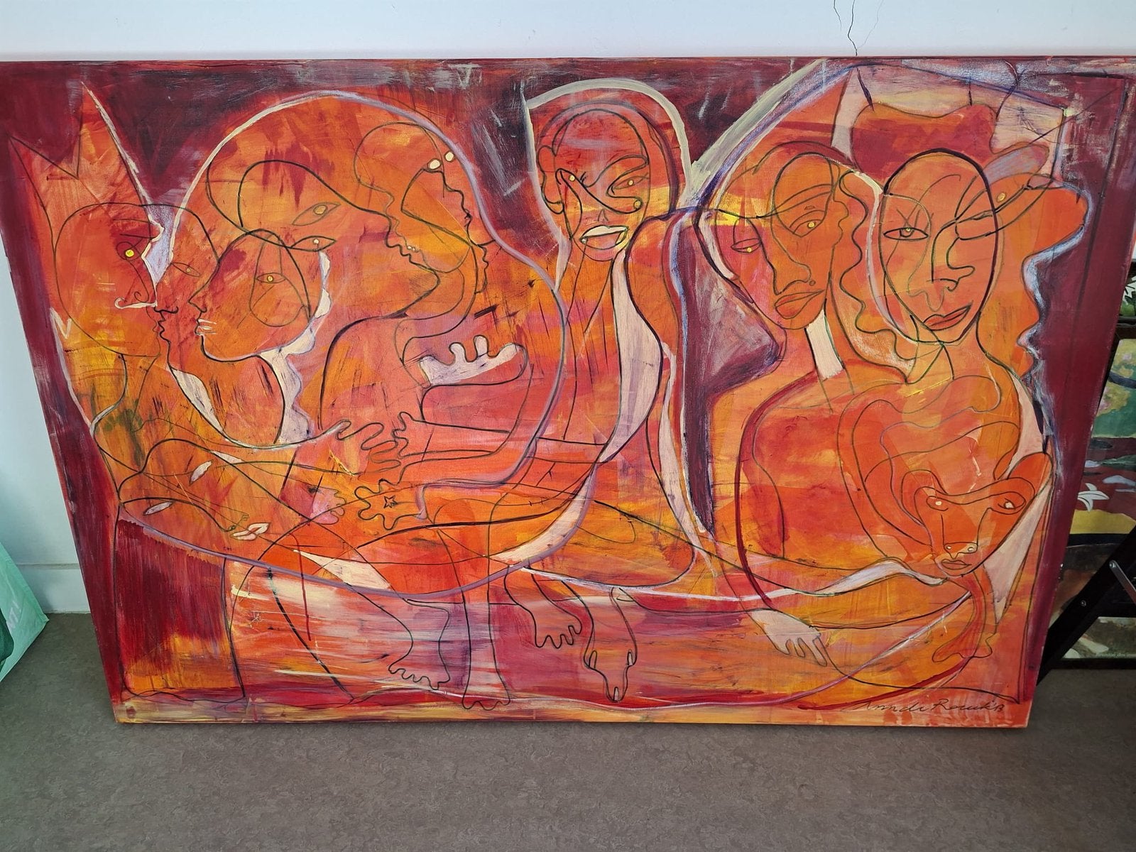 origineel schilderij van De Rouck, Enlèvement