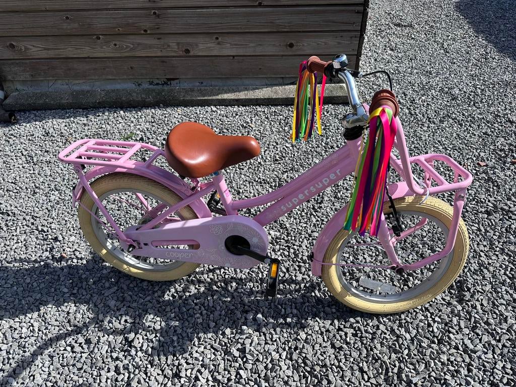 SUPERSUPER COOPER BAMBOO 16 ROZE, Fietsen en Brommers, Ophalen, Zo goed als nieuw