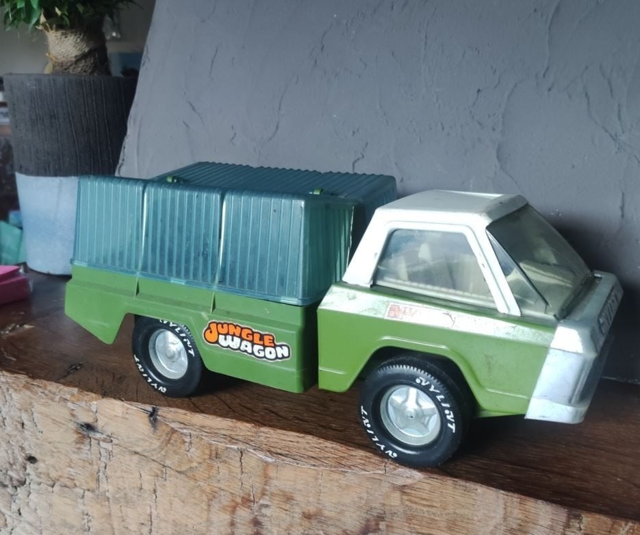 Vintage Nylint Jungle Wagon vert des années 70, Enlèvement ou Envoi