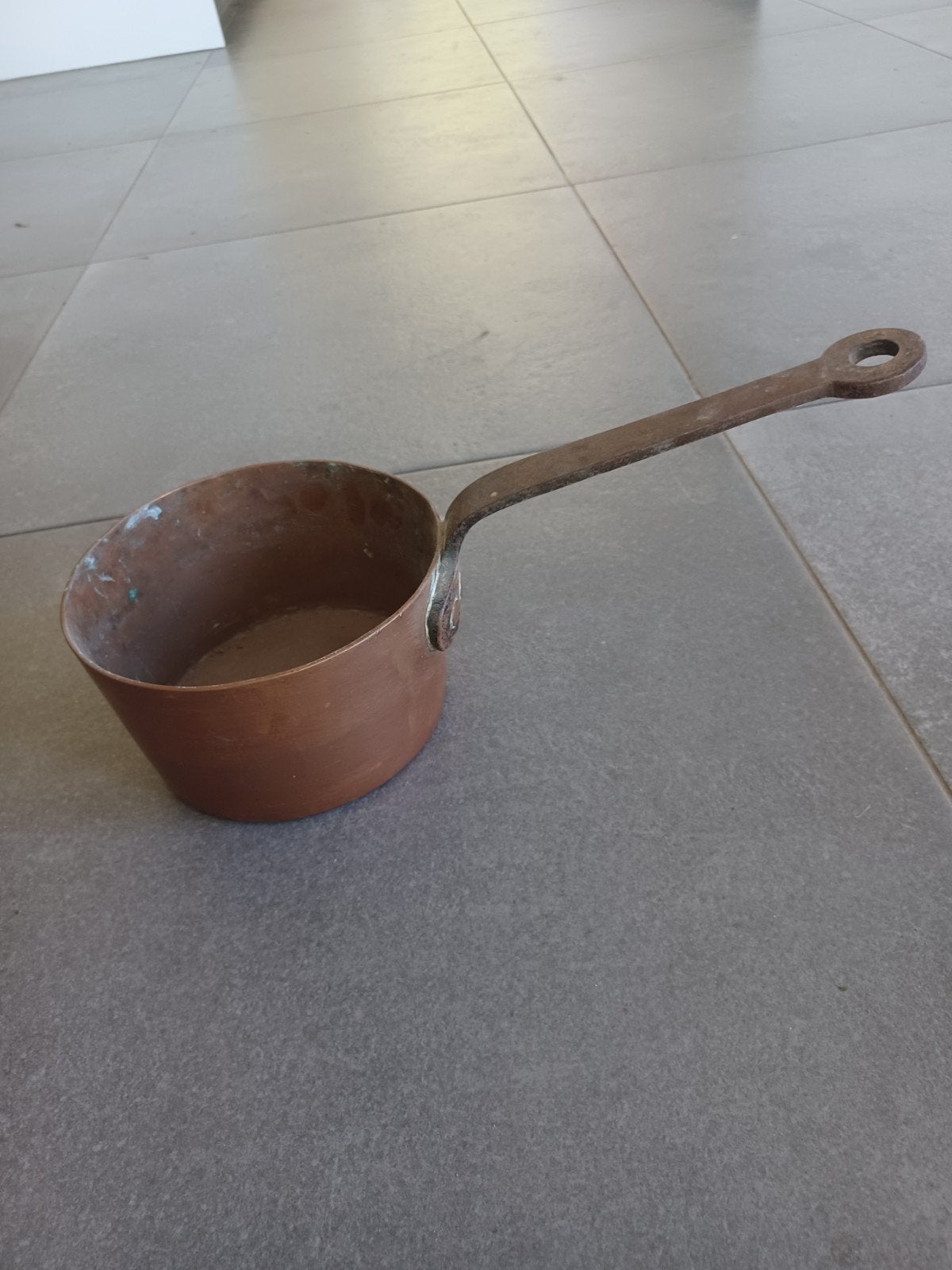 Koperen steelpan diameter 18 cm, Ophalen of Verzenden