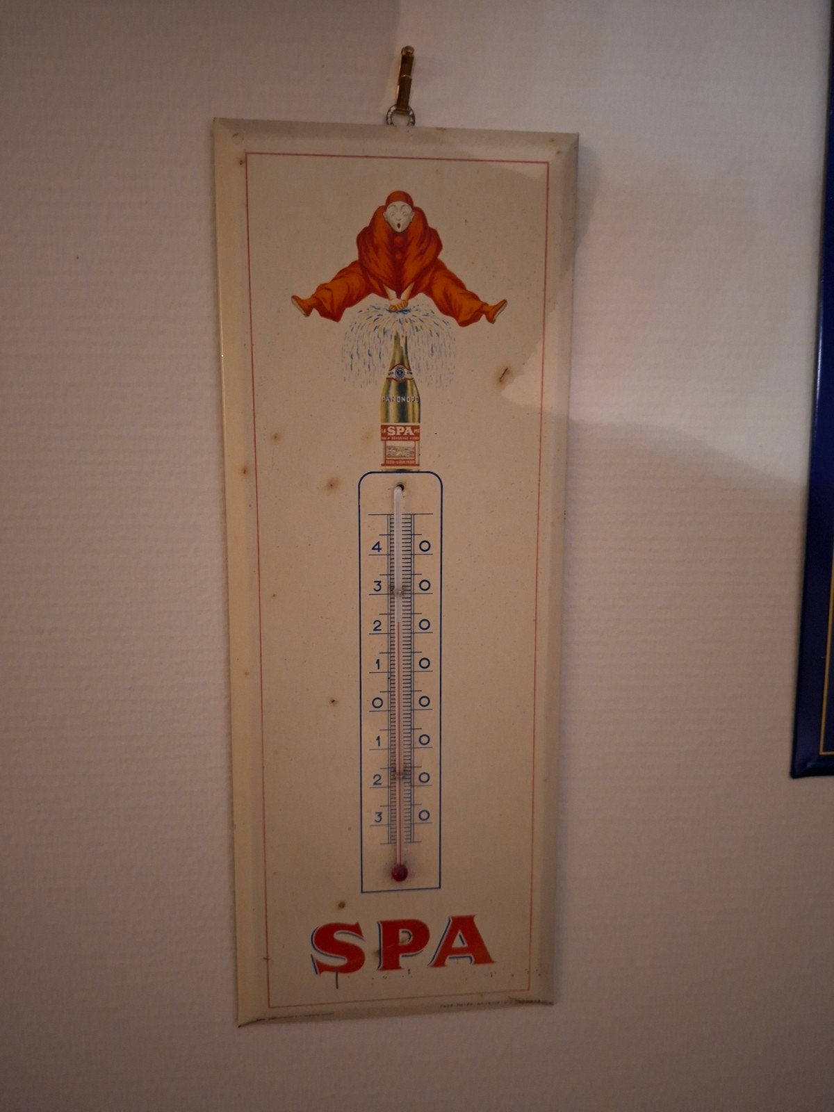 Le thermomètre blanc SPA 1955, Collections, Enlèvement ou Envoi, Utilisé, Ustensile