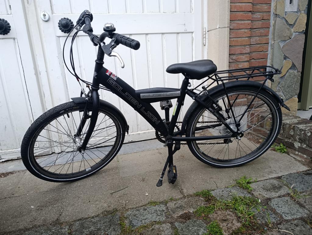 Zwarte kinderfiets Golden Lion 22 inch, Fietsen en Brommers, Fietsen | Kinderfietsjes, Ophalen
