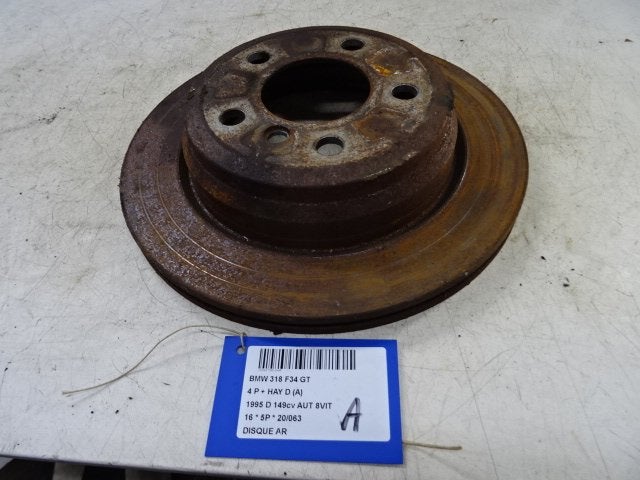 REMSCHIJF ACHTER BMW 3 serie Gran Turismo (F34), Gebruikt, BMW