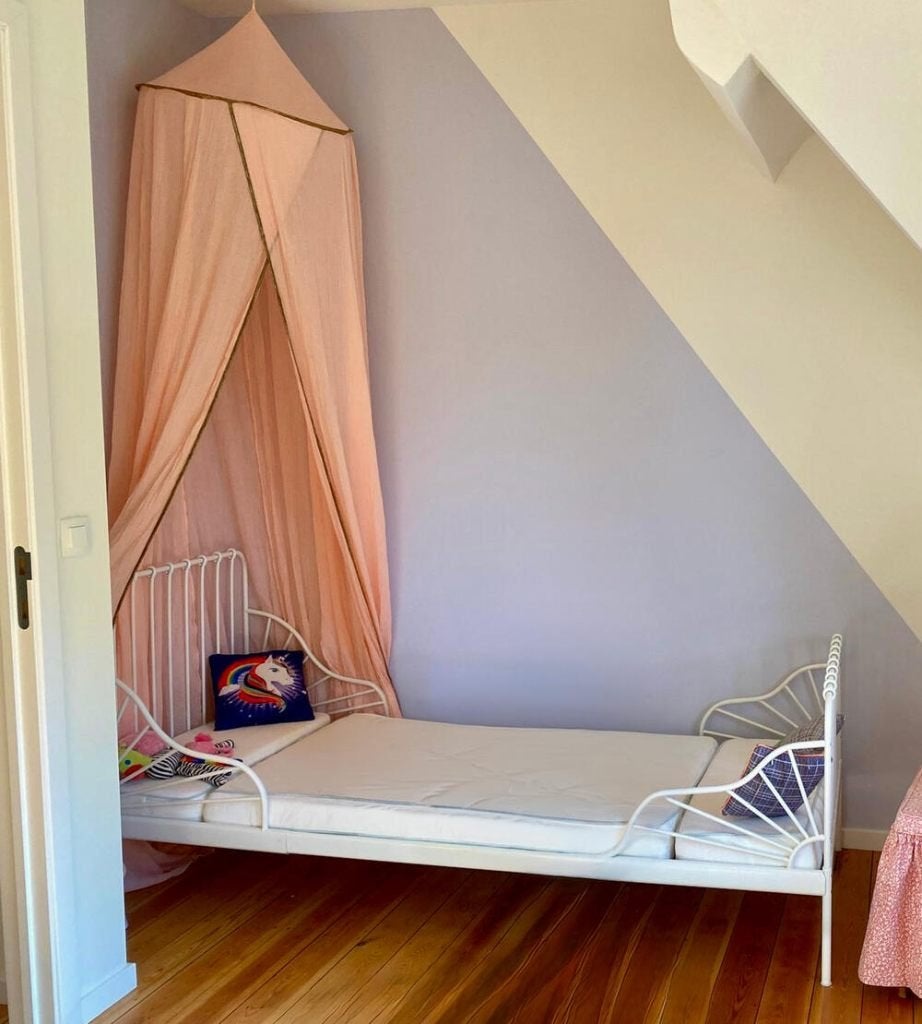 meisjes meegroei bed met hemelbed, Kinderen en Baby's, Ophalen, Gebruikt, Lattenbodem