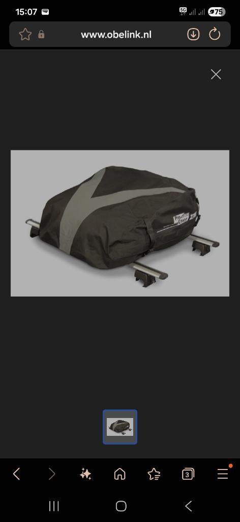 Plooibare dakkoffer 330l, Ophalen, Gebruikt