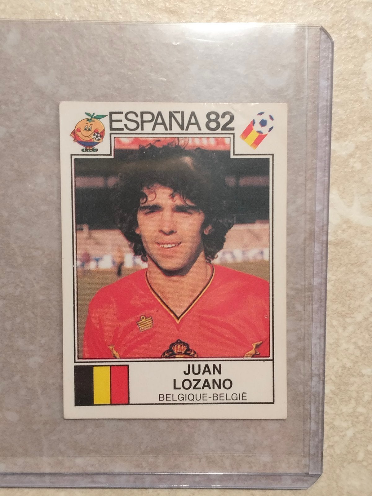Panini sticker WK Espana 82 Juan Lozano België, Ophalen of Verzenden, Sticker