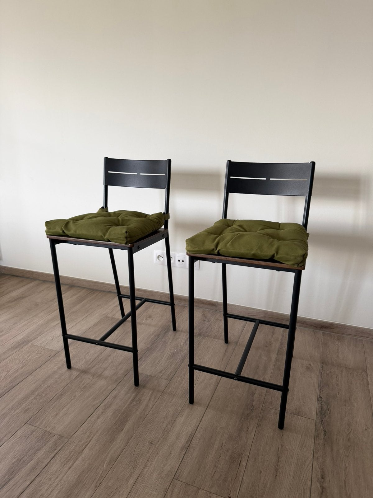 2 IKEA barkrukken + kussens, Enlèvement, Comme neuf