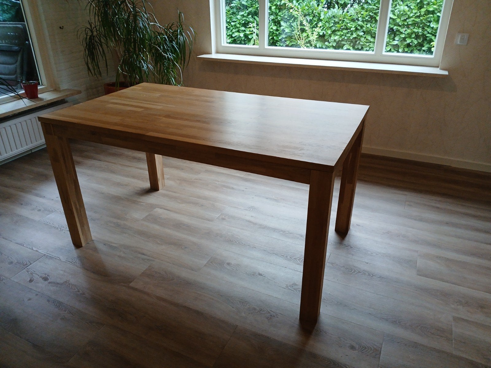 Eiken houten eettafel 150x85x78cm, 100 à 150 cm, Chêne, Quatre personnes, 100 à 150 cm