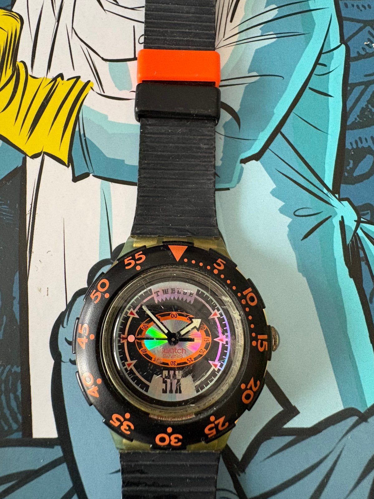 Montre swarch scuba diving, Bijoux, Sacs & Beauté, Enlèvement ou Envoi, Comme neuf