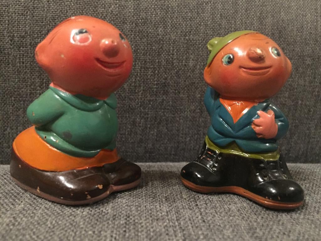 Duo antieke porloodslijpers kabouters, Antiek en Kunst, Ophalen of Verzenden