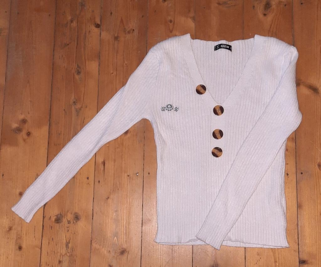 Pull Shein/manches longues « M », Vêtements | Femmes, Pulls & Gilets, Taille 38/40 (M), Enlèvement ou Envoi, Comme neuf, Blanc