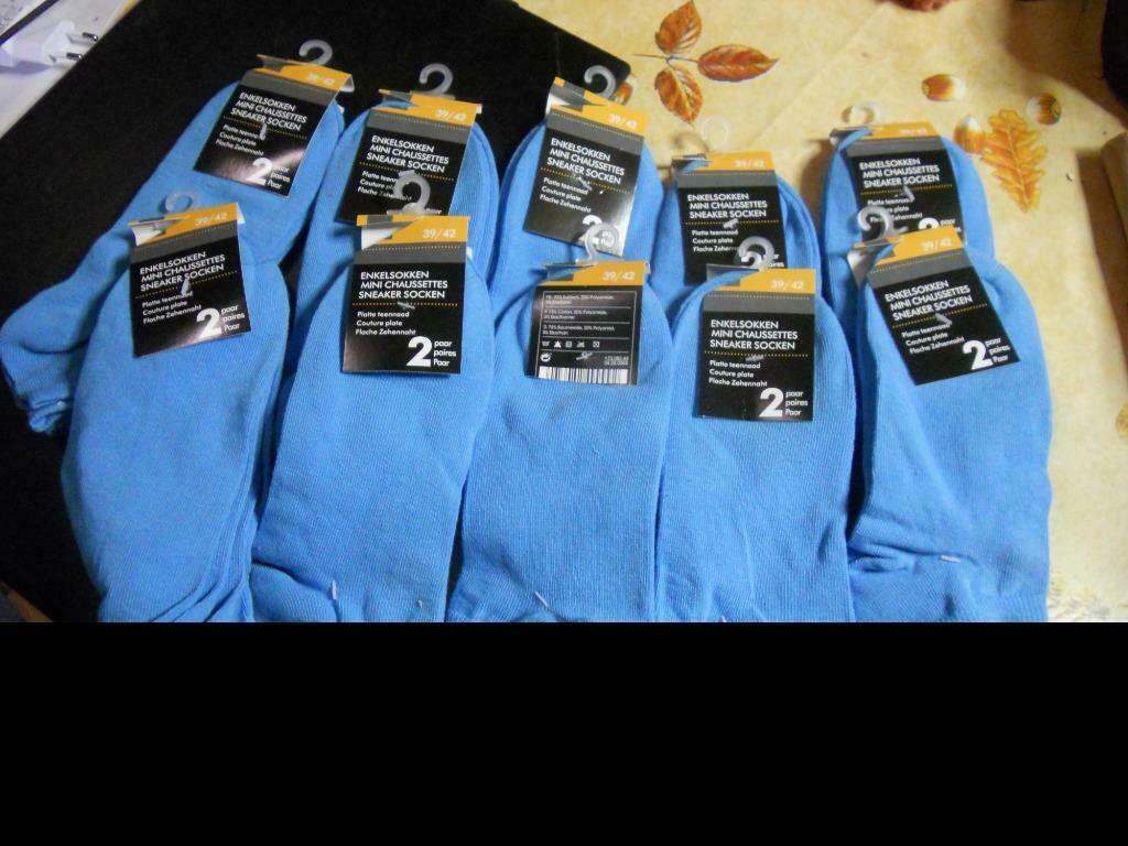 20 paar nieuwe enkelsokken maat 39/42, Vêtements | Hommes, Chaussettes & Bas, Enlèvement ou Envoi, Neuf, Taille 39 à 42, Bleu