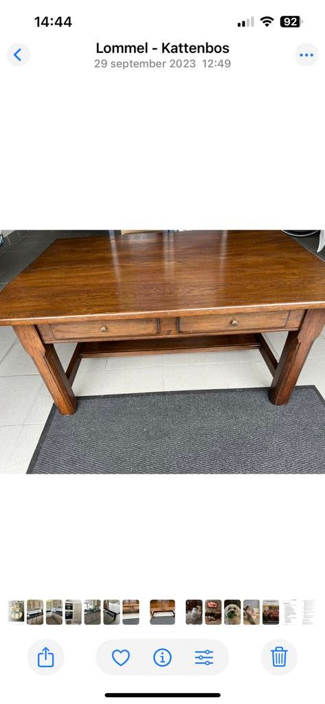 Eiken salontafel, Huis en Inrichting, Tafels | Salontafels, Ophalen, Zo goed als nieuw