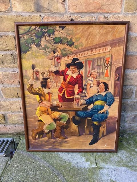 Kader met foto van hoefijzerbieren, Ophalen of Verzenden