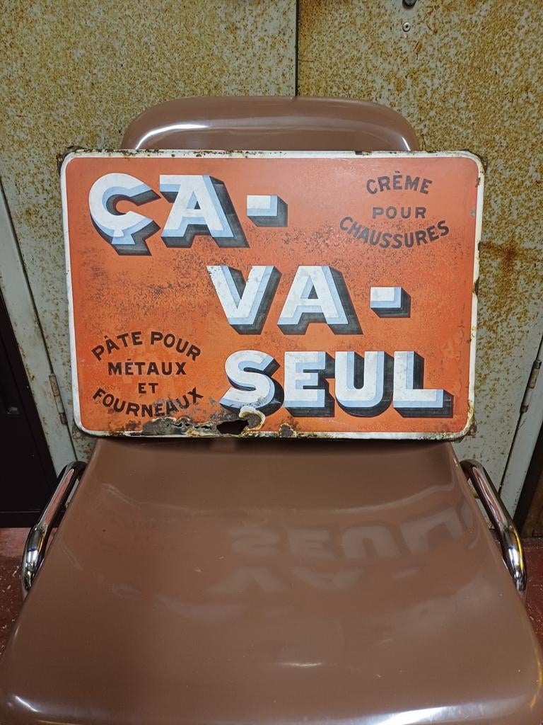 Emaille bord ca-va-seul, Verzamelen, Ophalen