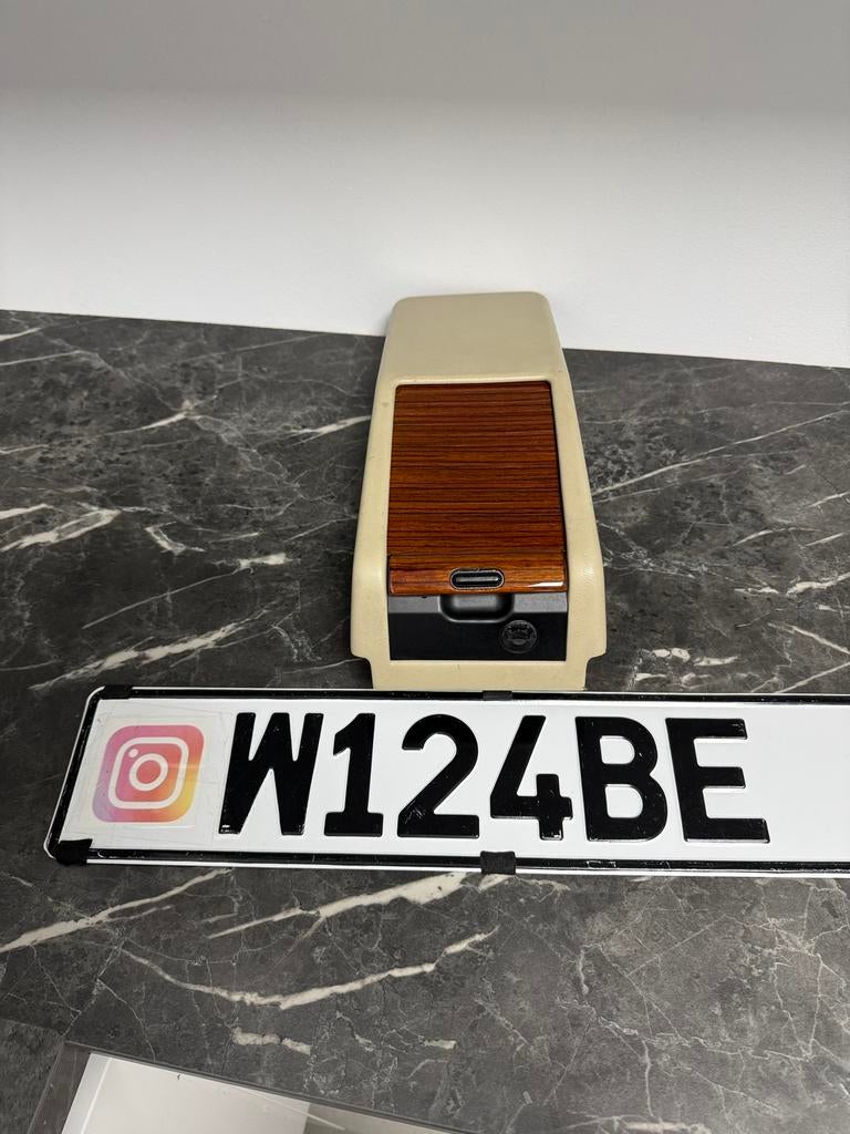 Mercedes vide poche w124 rollobox beige middenconsole, Ophalen