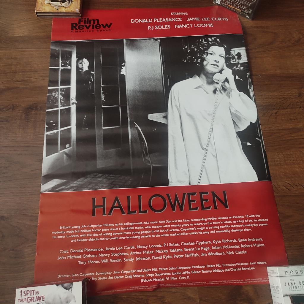 HALLOWEEN - Poster Film Review (1978, Carpenter), Collections, Posters & Affiches, Enlèvement ou Envoi, Rectangulaire vertical
