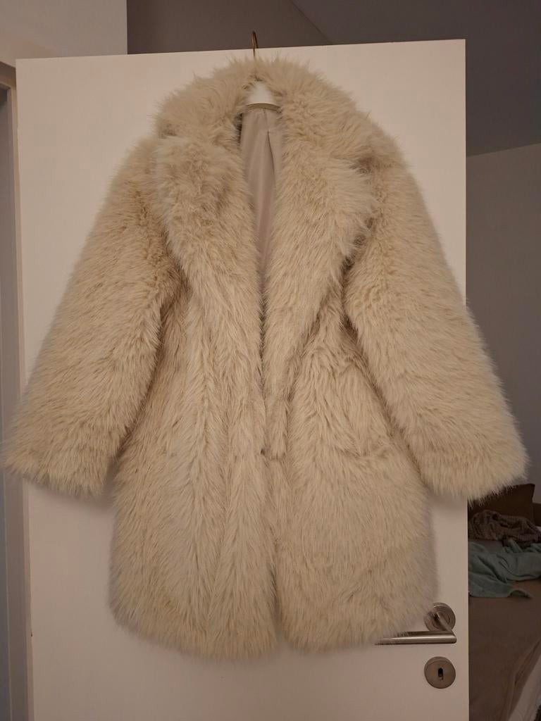 Faux fur jas, Kleding | Dames, Jassen | Winter, Maat 36 (S), Beige, Ophalen
