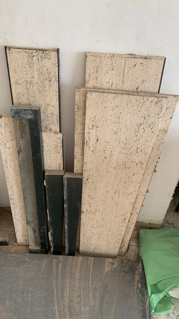 Beige marmer stukken, Ophalen, Gebruikt, Marmer