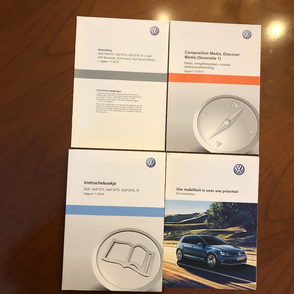 VW Golf 7, GTI, GTD, GTE, R Instructieboekjes, Handleiding, Ophalen