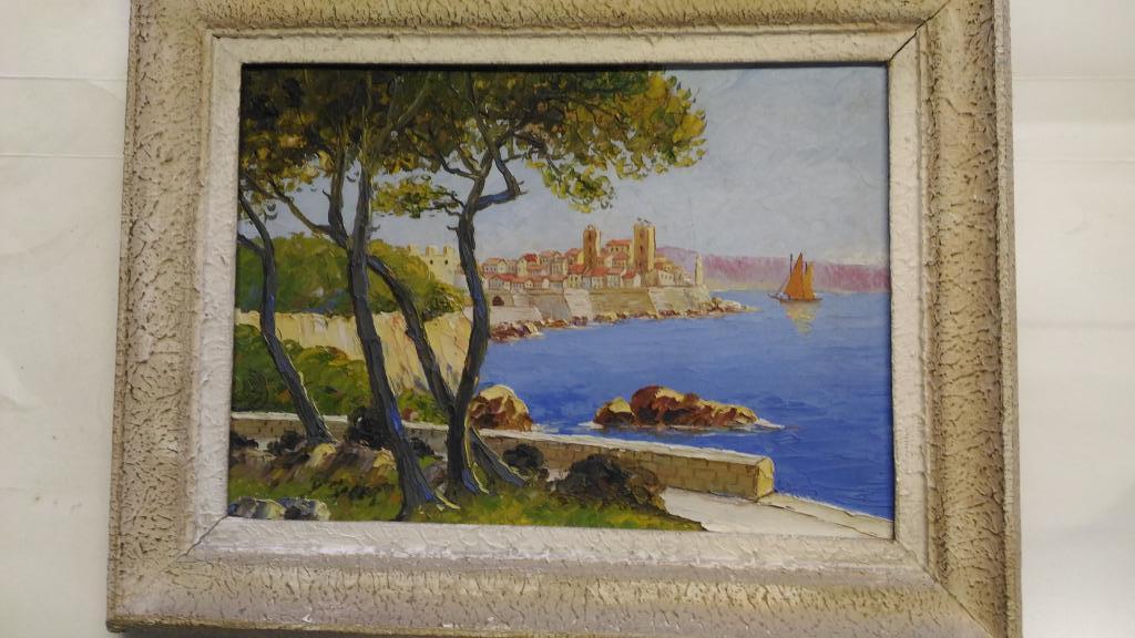 Belle oeuvre de Xavier SAGER - Antibes - huile/panneau, Antiquités & Art, Enlèvement
