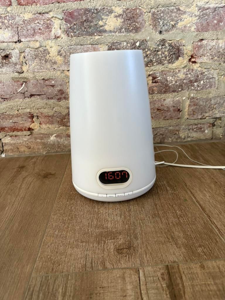 Philips lichtwordende wekker met fm radio, Ophalen, Zo goed als nieuw