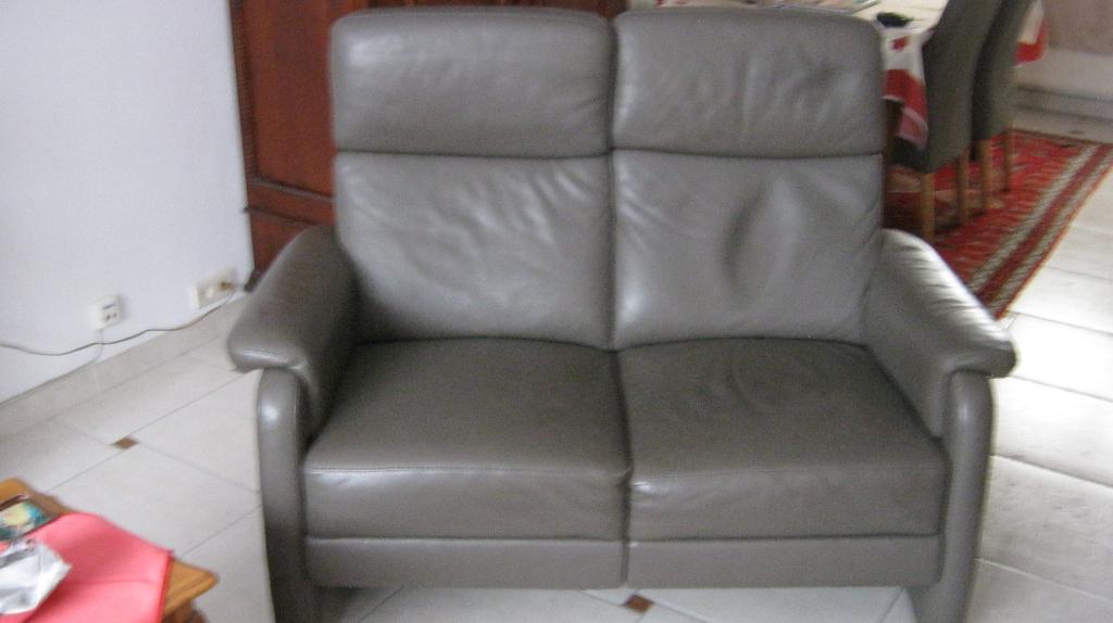 lederen relaxzetel, 2 zit, dubbel relax, model Mozart, Ophalen, Gebruikt, Tweepersoons, Minder dan 150 cm