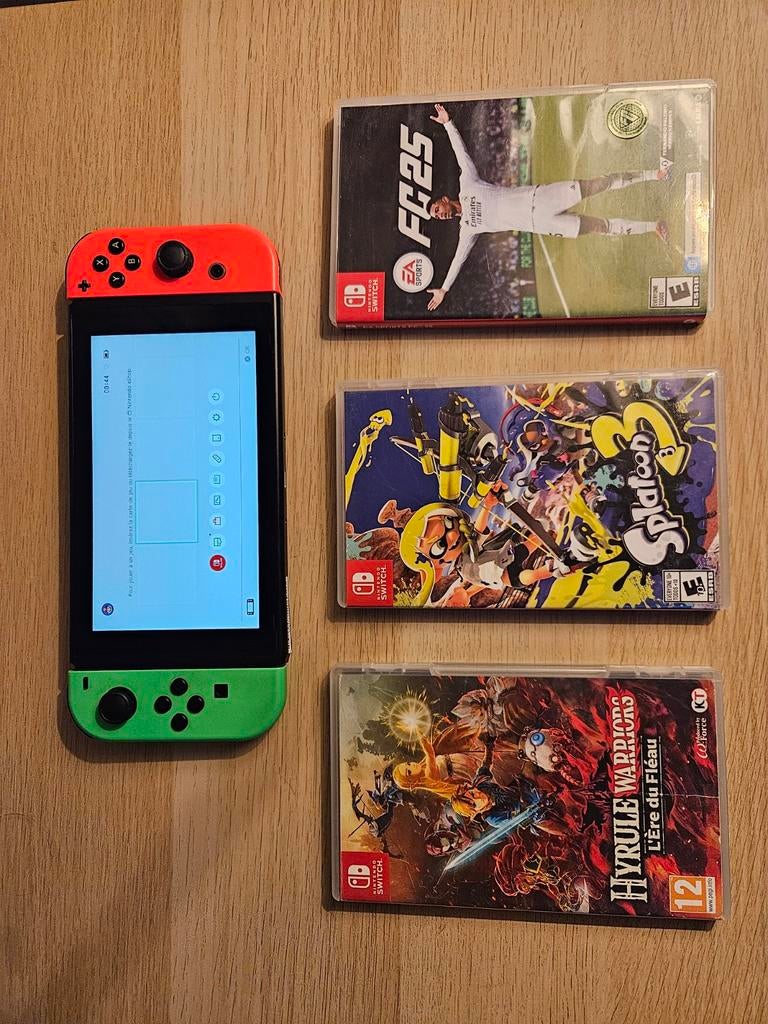Nintendo Switch 100% functioneel + 3 originele games, Games en Spelcomputers, Met 2 controllers, Ophalen of Verzenden, Switch Original