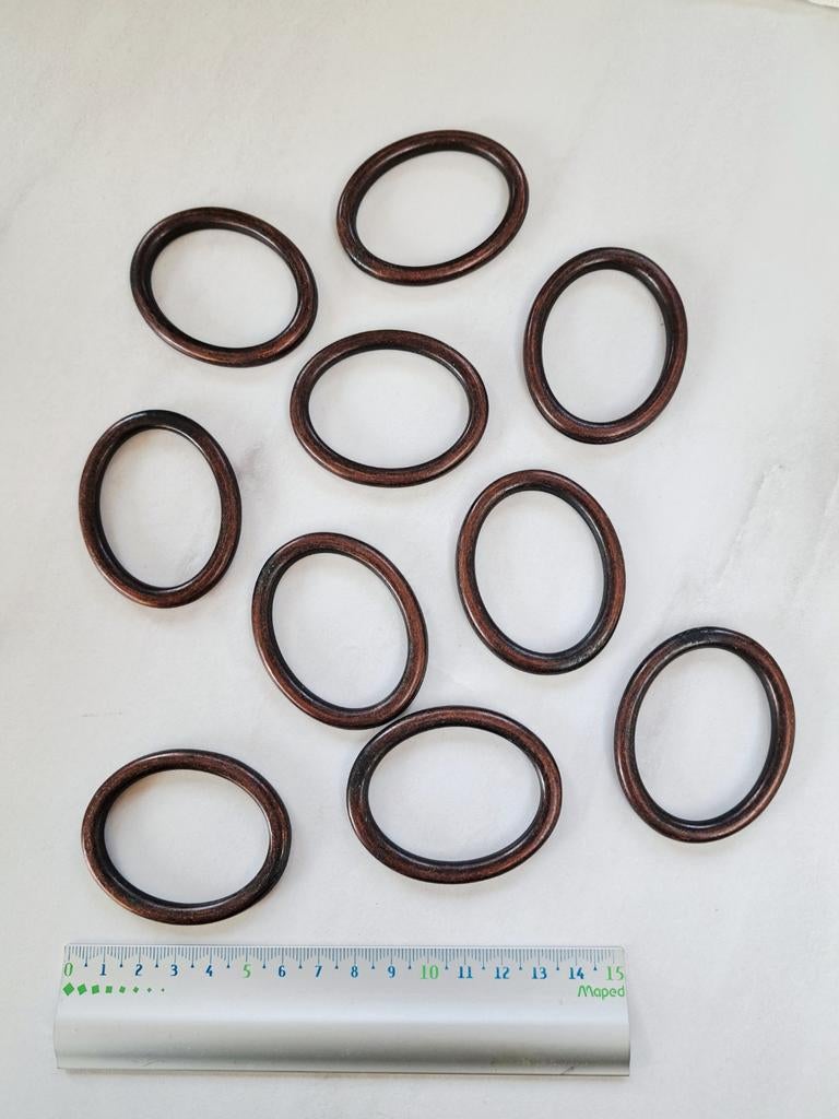 Bronzen ovalen ringen om tassen en riemen te maken, Ophalen of Verzenden