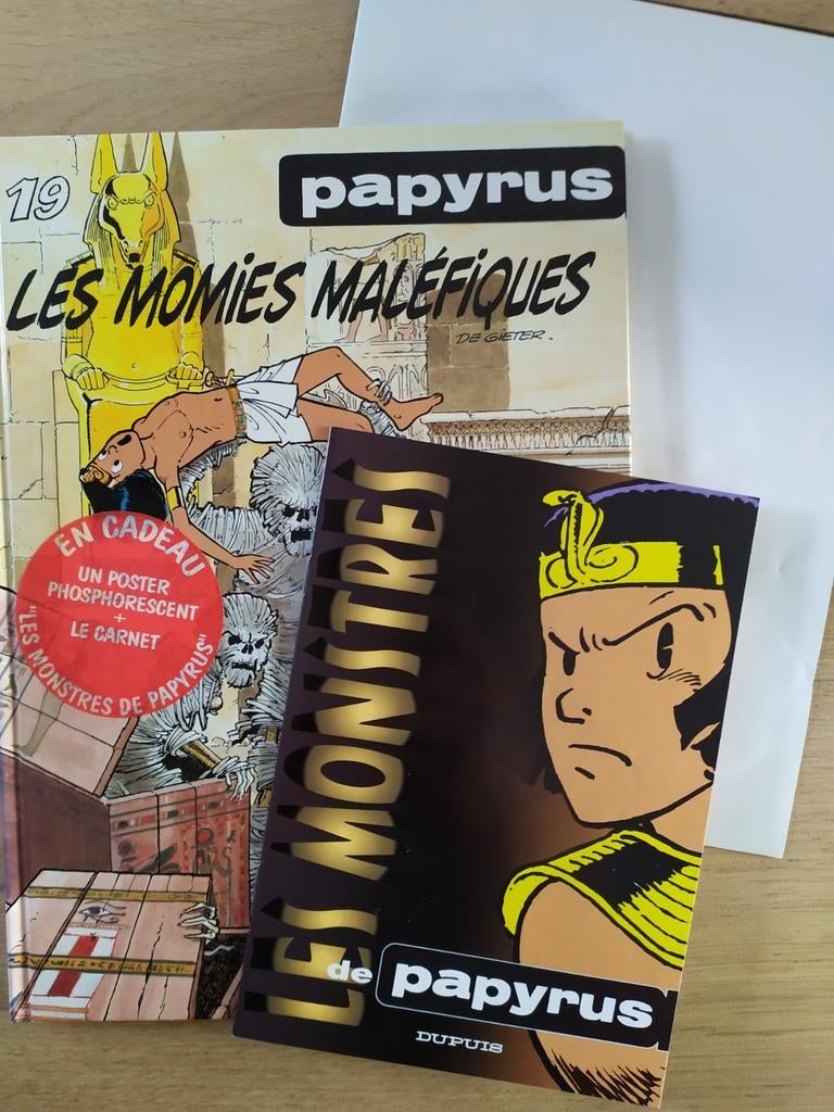 Papyrus 19 Les momies maléfiques EO ac poster & carnet TTBE, Livres, Une BD, Enlèvement ou Envoi, Comme neuf